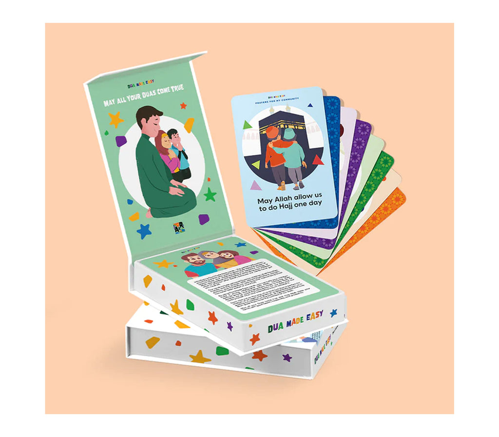 Dua Made Easy 60 Illustrated Dua cards with short prayers for kids A&R