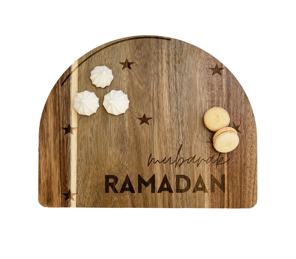 Ramadan & Eid Double Sided Wooden Arch Platter Amasi Decor
