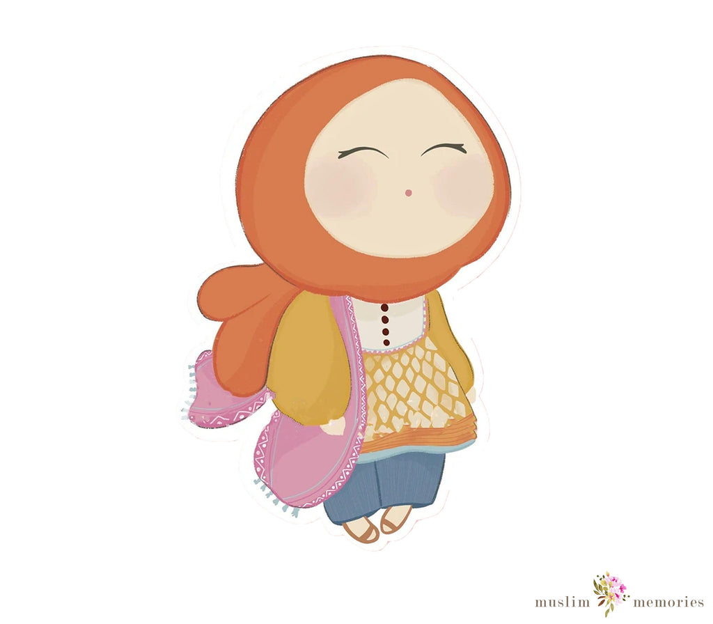 Islamic Sticker Set Featuring Hijabi's Muslim Memories