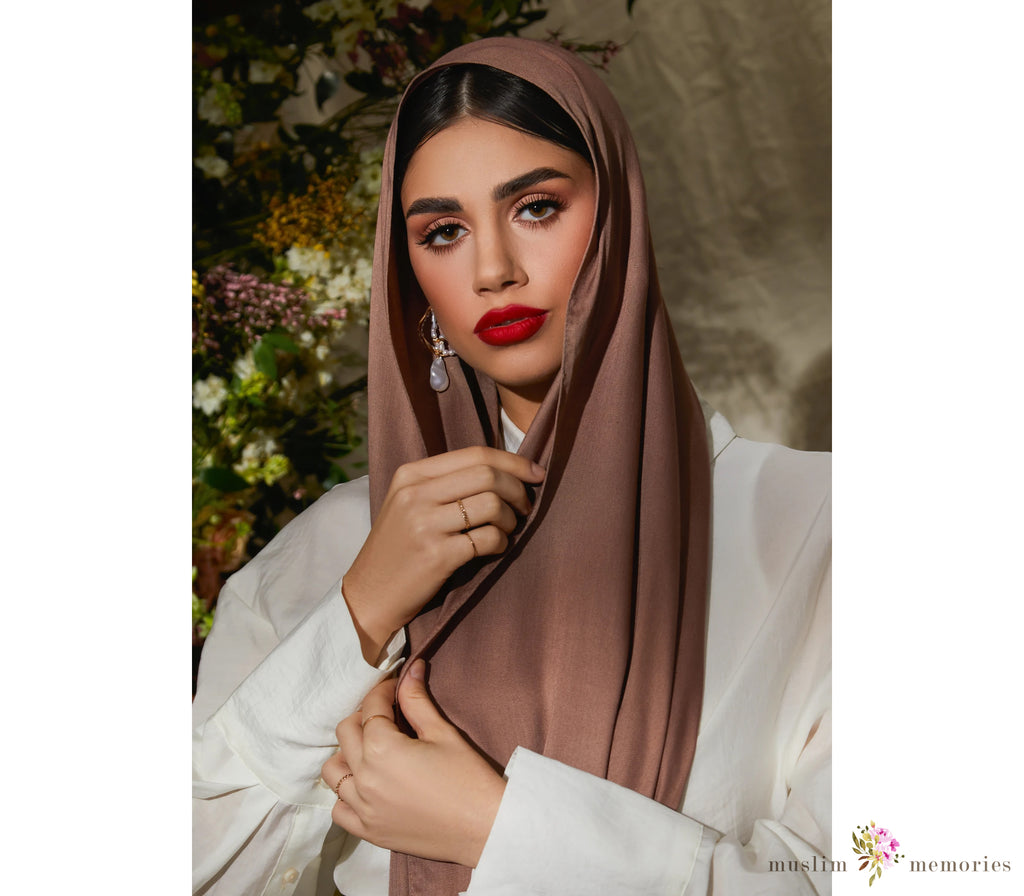 CHANTERELLE Satin Modal Hijab Muslim Memories