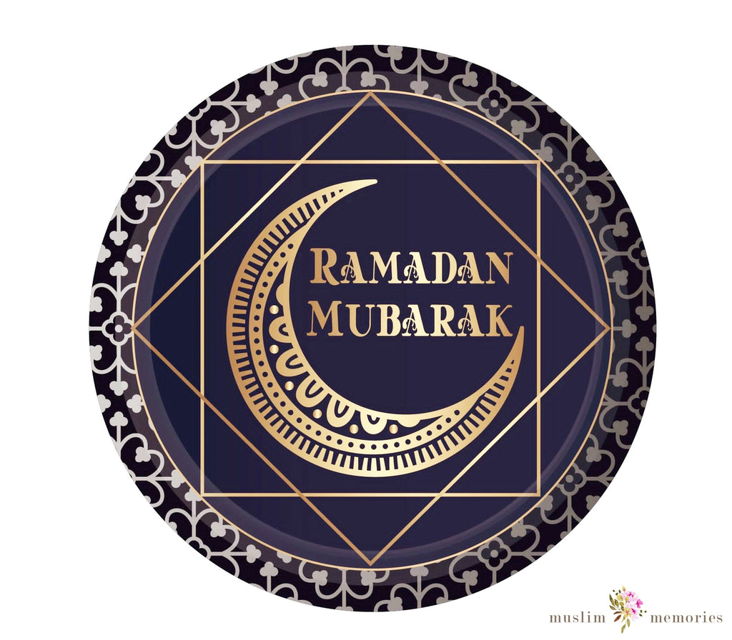 Ramadan Mubarak 10 Inch Dinner Paper Plates (Set of 10) Muslim Memories