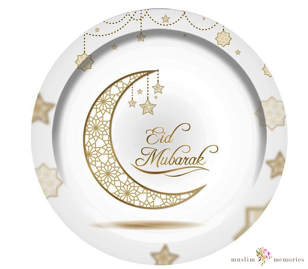 Eid Mubarak 10 Inch Dinner Paper Plates (Set of 10) Muslim Memories