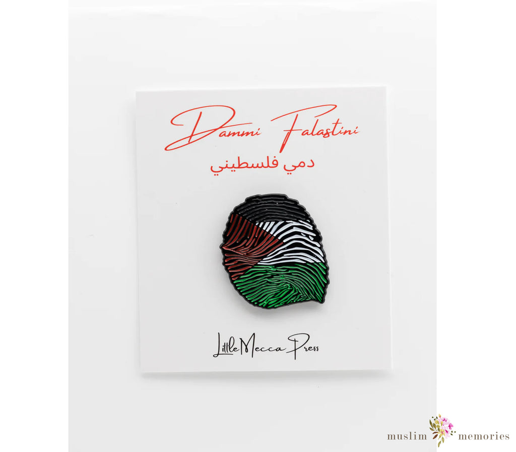 Islamic Fashion Palestine Pin Dammi Falastini Palestinian Freedom Flag LITTLE MECCA PRESS