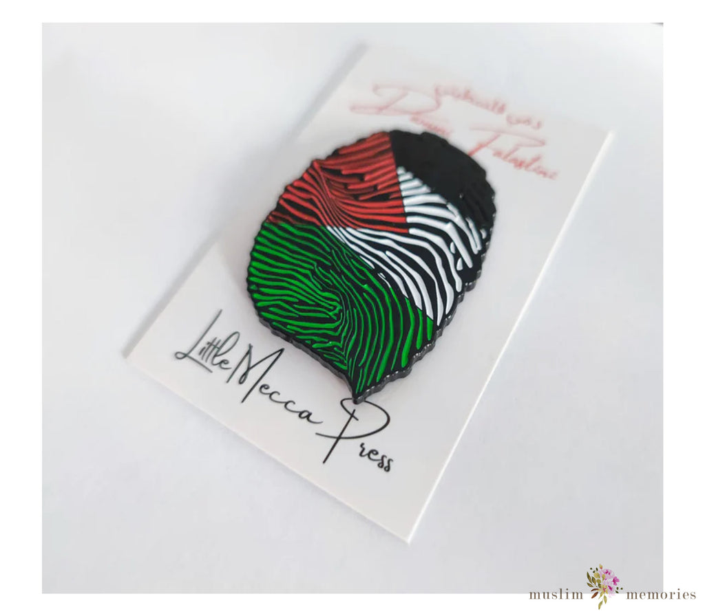 Islamic Fashion Palestine Pin Dammi Falastini Palestinian Freedom Flag LITTLE MECCA PRESS