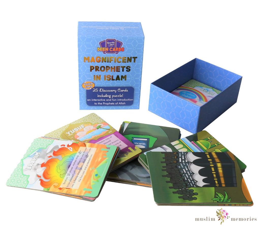Islamic Card Set of the Magnificent Prophets for Children Muslim Memories