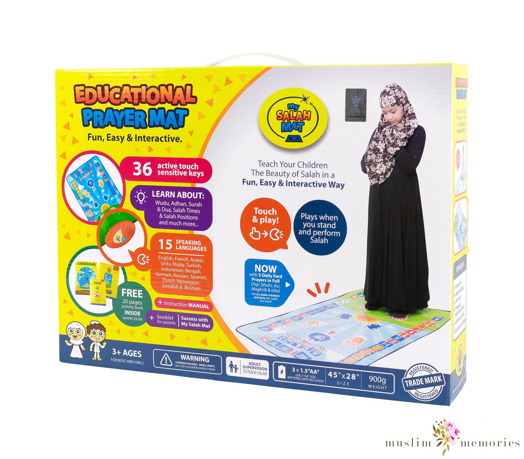 New My Salah Mat Educational Interactive Prayer Mat Now With 5 Prayers Muslim Memories