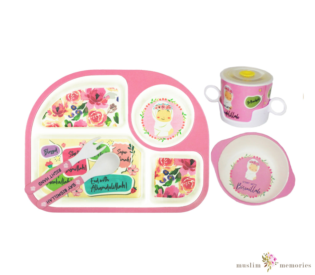 Muslim Girl Kids Tableware Gift Set Imaan Kidz