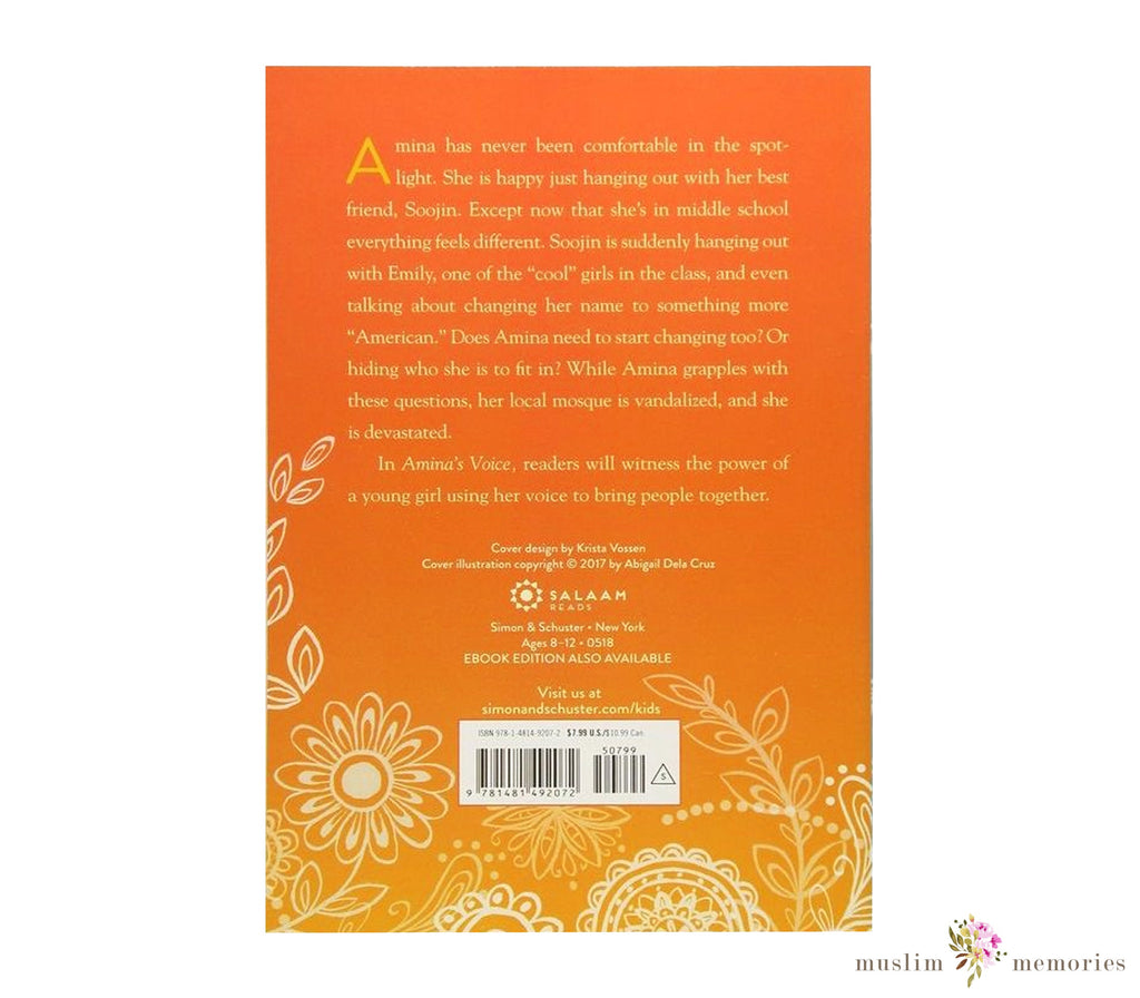 Amina's Voice By Hena Khan SCHOLASTIC PUBLISHING
