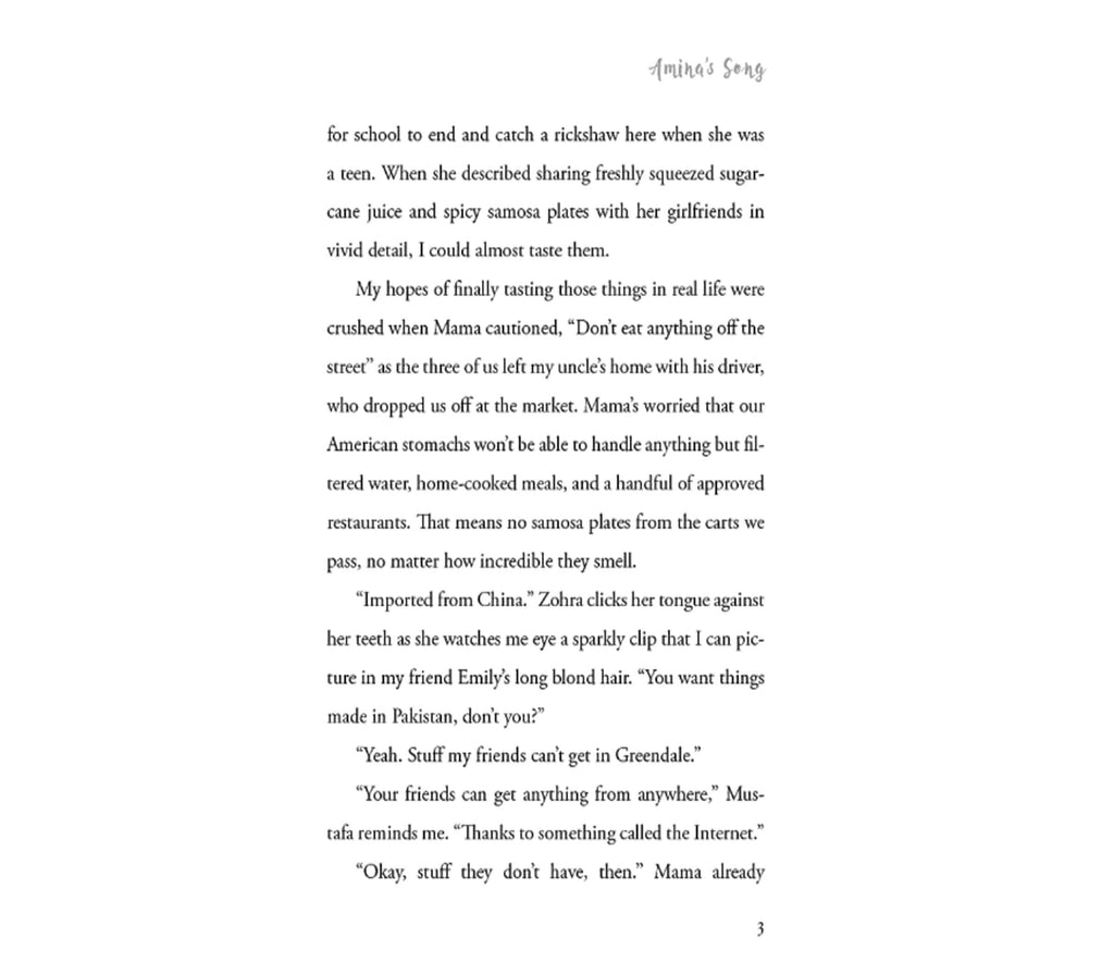 Amina's Song By Hena Khan paper back Simon & Schuster