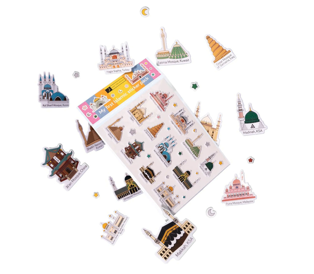 3D Mosque Stickers Date Tree Books