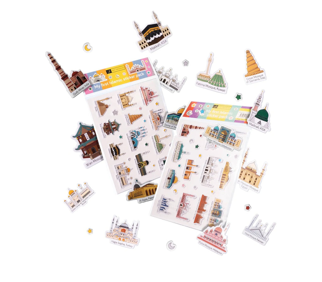 3D Mosque Stickers Date Tree Books