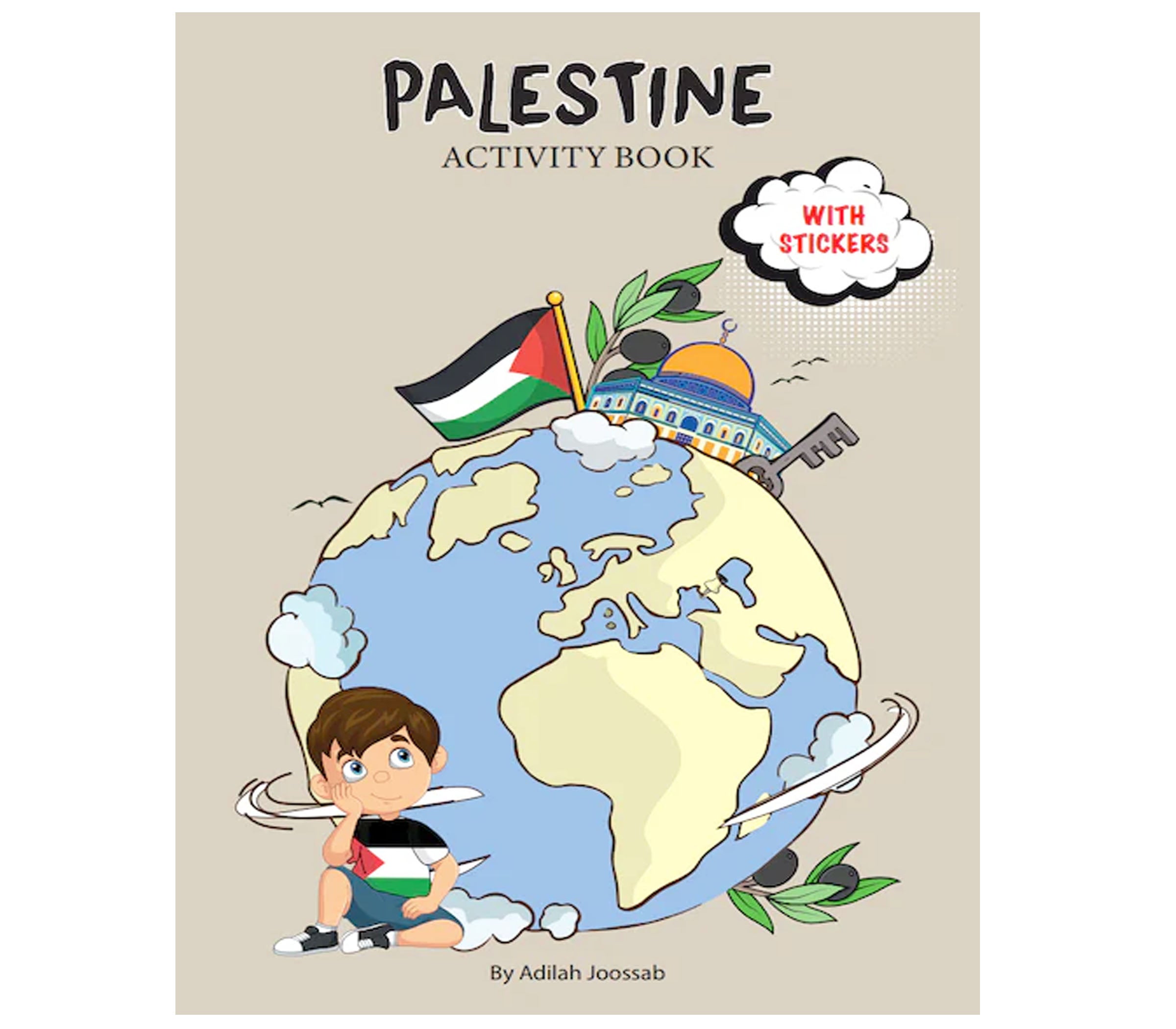 Collection of stickers about Palestine. Solidarity for Palestine