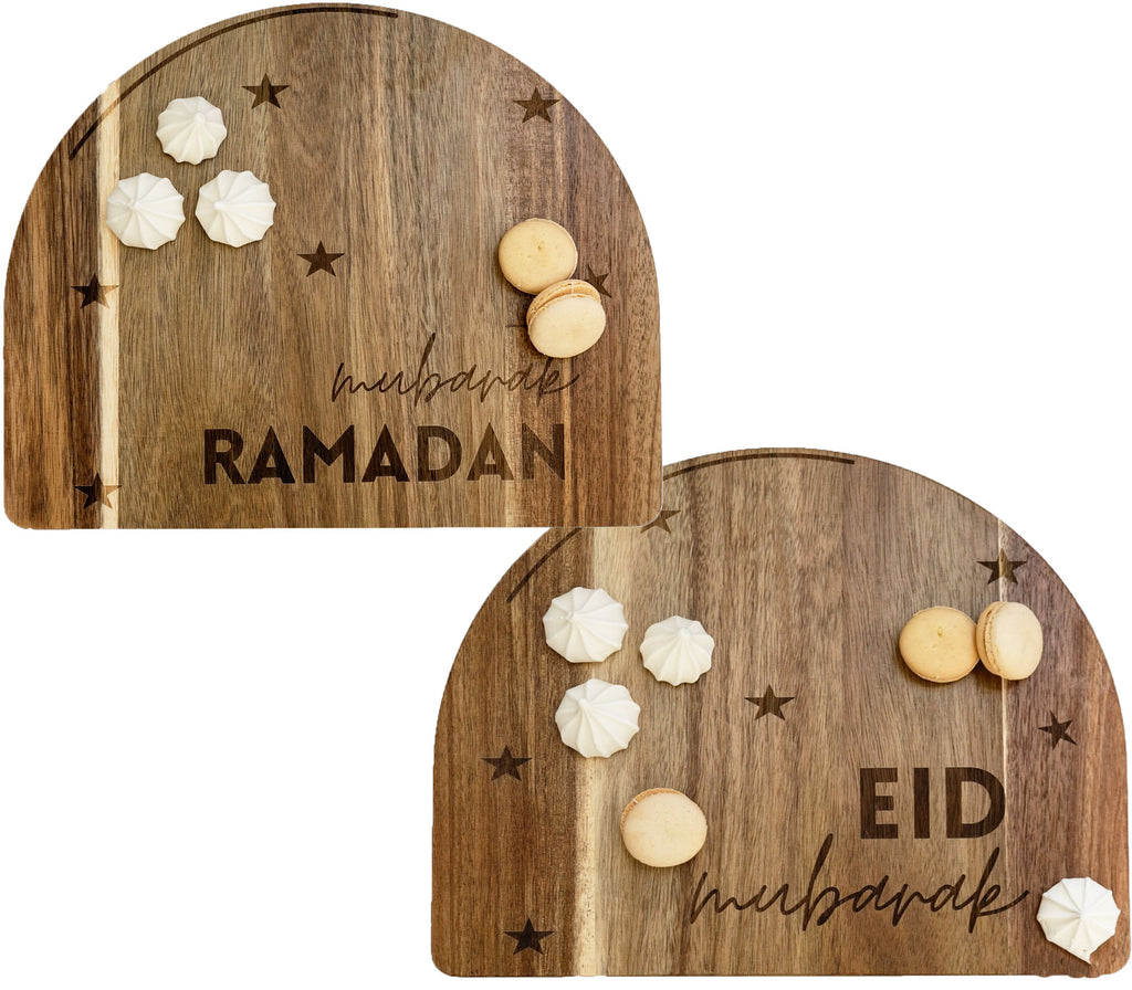 Ramadan & Eid Double Sided Wooden Arch Platter Amasi Decor