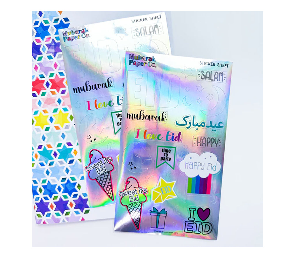 Holographic Eid Stickers Set of 2 Mubarak Paper Co.