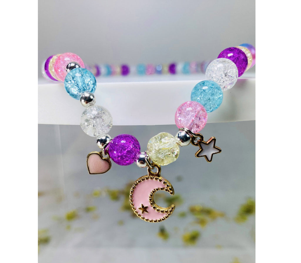 Glitter Moon and Star Necklace for Girls LITTLE MECCA PRESS