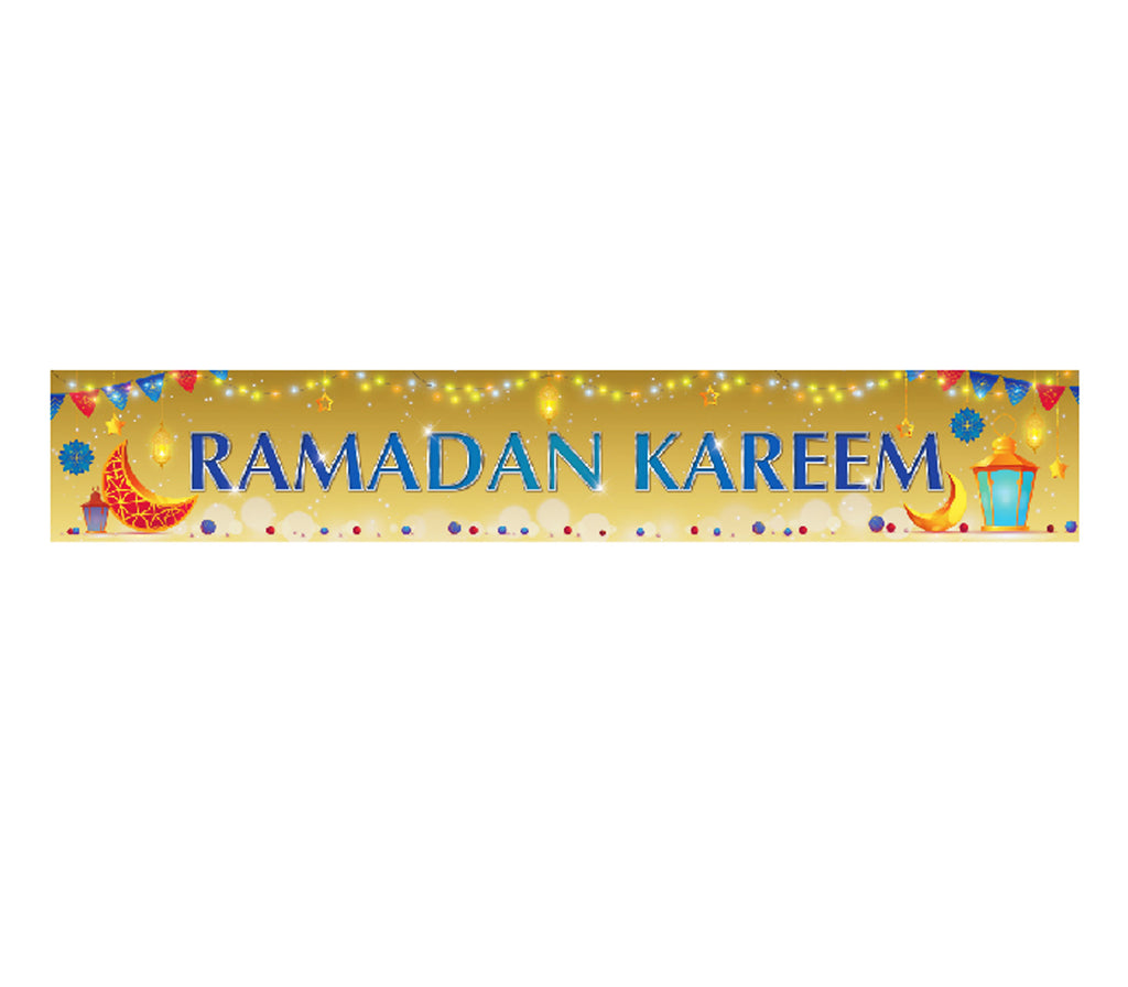 NEW Ramadan Kareem Long Hanging Banner Festive Yellow U-SHINE CRAFT CO.