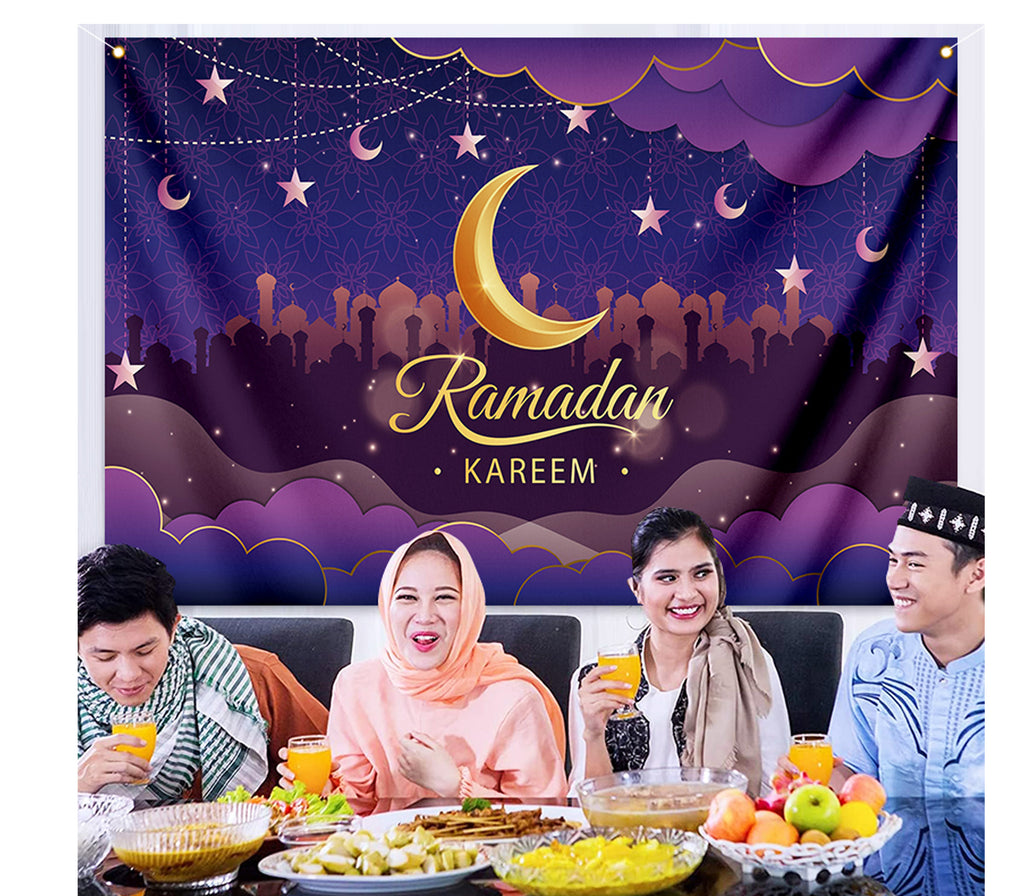 Ramadan Mubarak Backdrop Banner U-SHINE CRAFT CO.