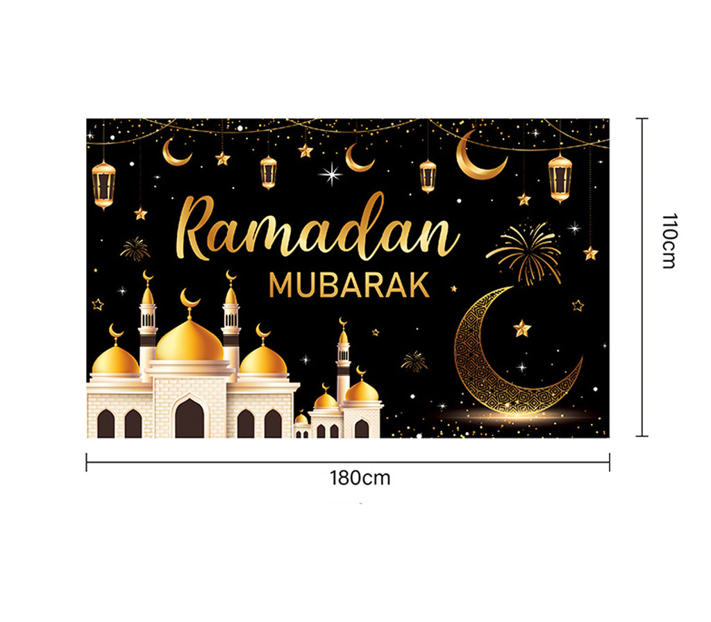 Ramadan Mubarak Backdrop Banner U-SHINE CRAFT CO.