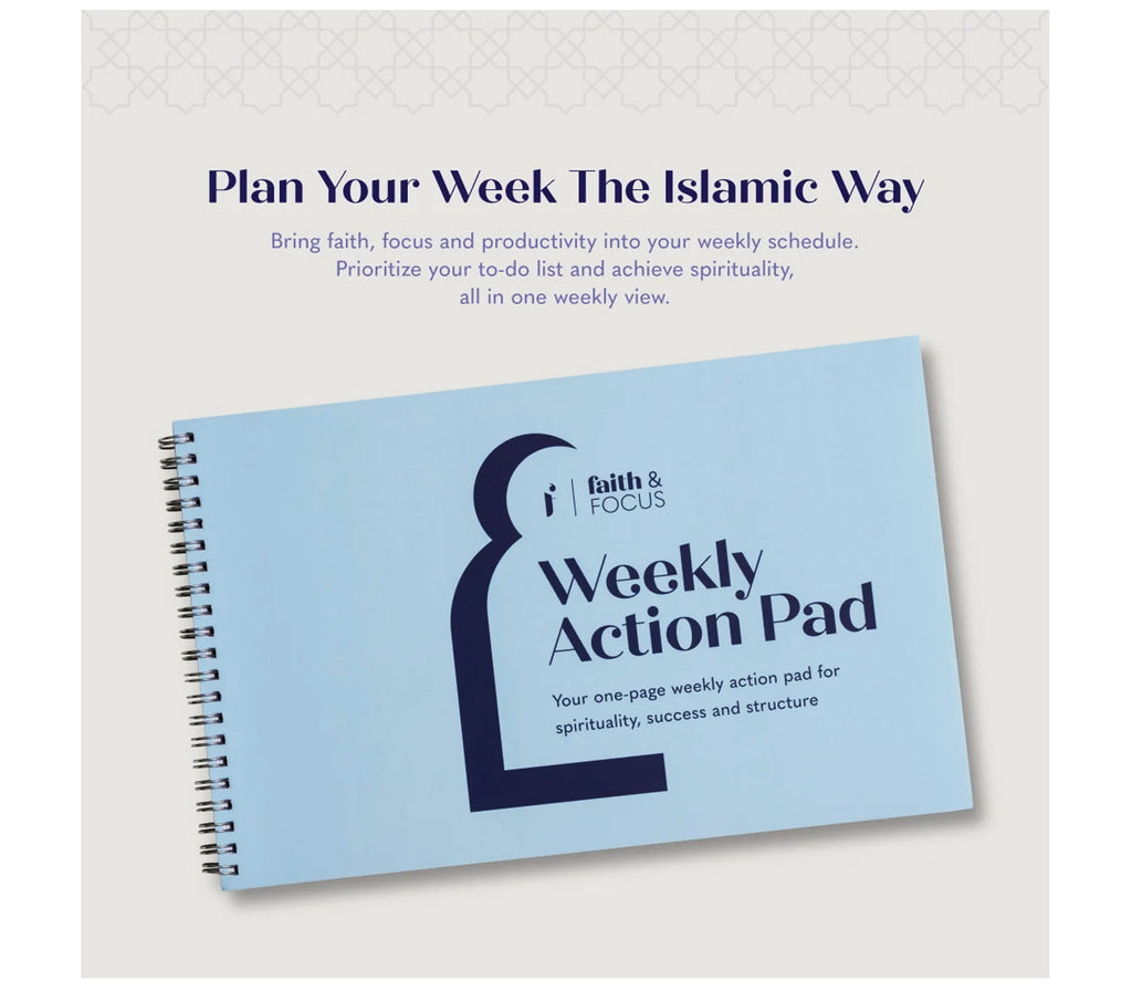 Weekly Muslim Productivity Action Pad towards faith