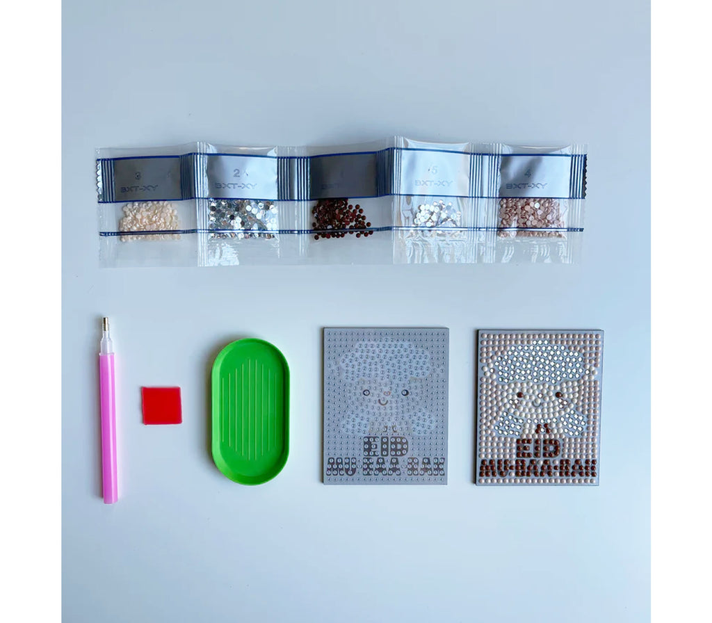 Eid Mu-Baa-Rak Acrylic Magnet - Diamond Art Kit Kandeely