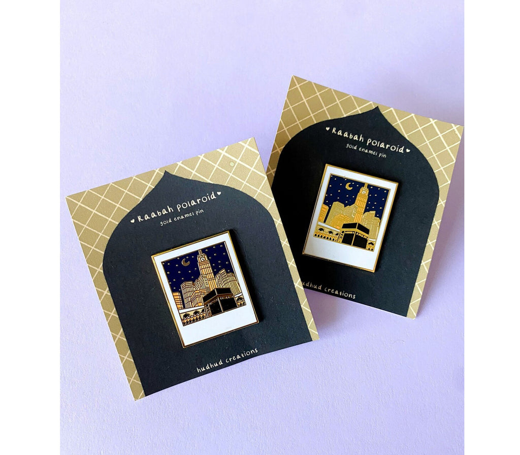 Kaabah Polaroid Gold Enamel Pin HUDHUD CREATIONS