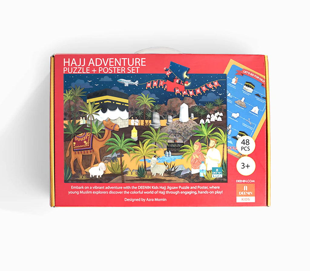 DEENIN Kids' Hajj Adventure Jigsaw Puzzle - 48-Piece Educational, Vibrant & Large Floor (1.5 ft x 3 ft) Puzzle for Children DEENIN