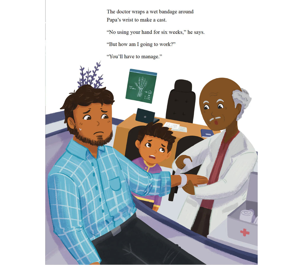 Dawud Helps Ruqaya's bookshelf