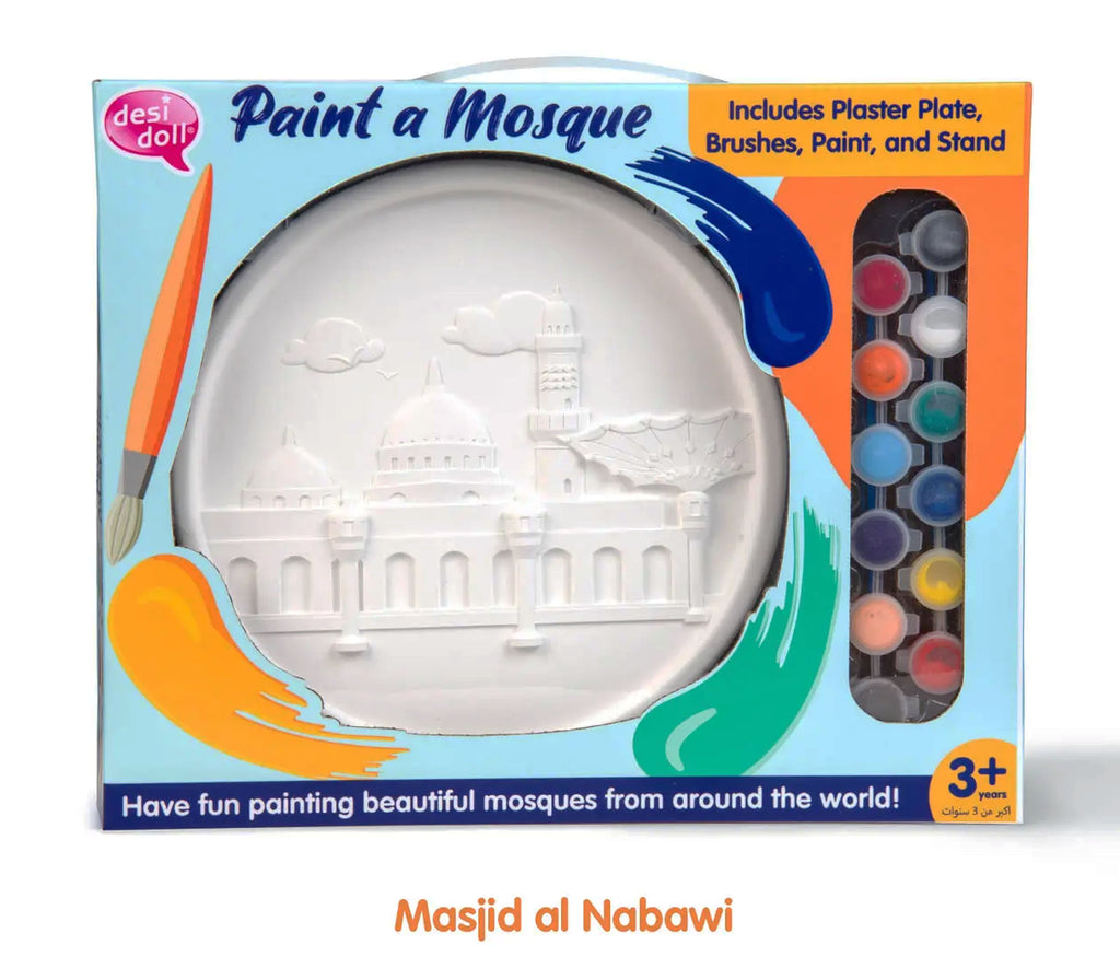 Majid An-Nabawi Paint a Mosque Plaster Painting Kit Desi Doll Company