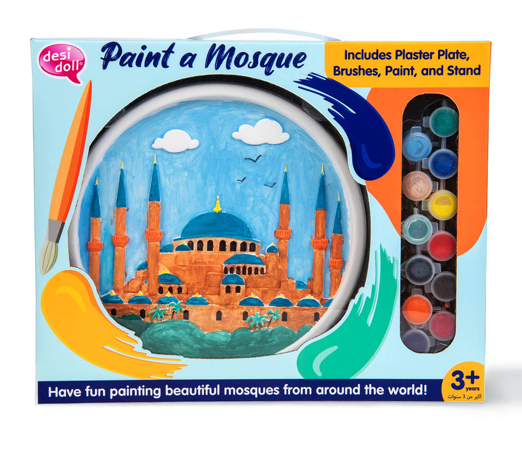 Sultan Ahmed Mosque Paint a Mosque Plaster Painting Kit Desi Doll Company