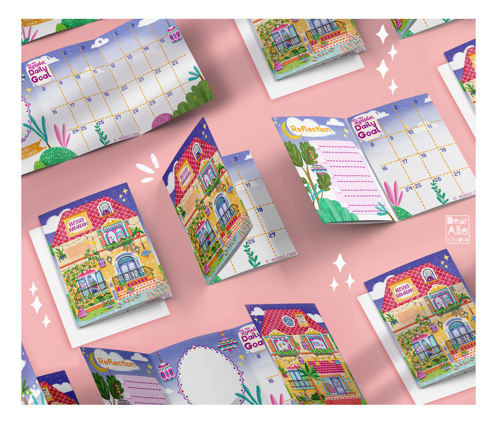 Blessed Ramadan Mini Concertina Greeting Card