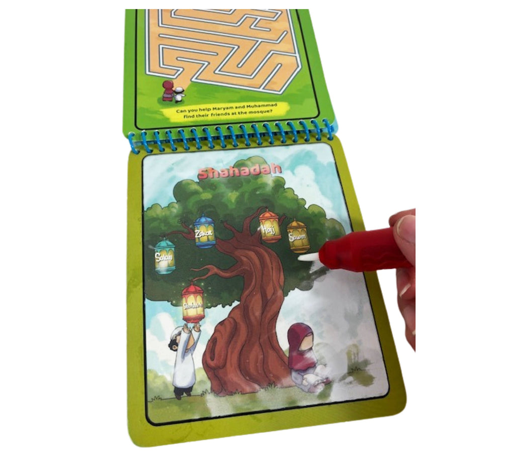 Waterboard Coloring Book - 5 Pillars of Islam DATE TREE BOOKS