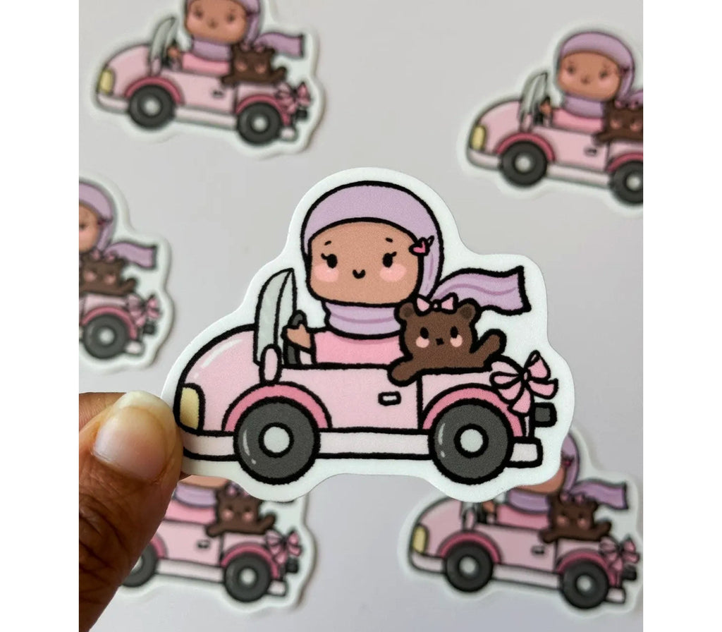 CUTIE ON THE ROAD STICKER HUDHUD CREATIONS