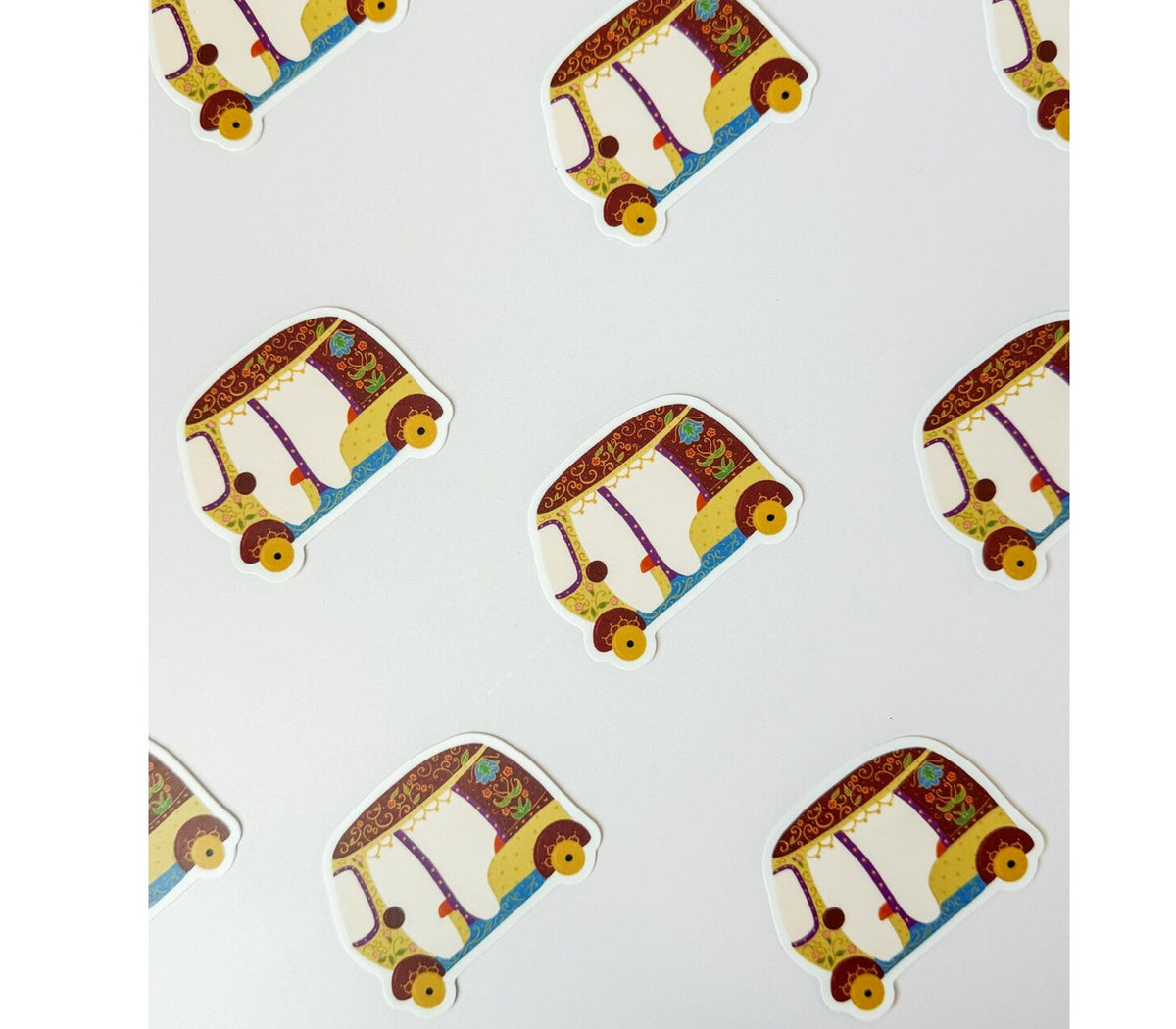 Flowered Rickshaw Sticker – Muslim Memories