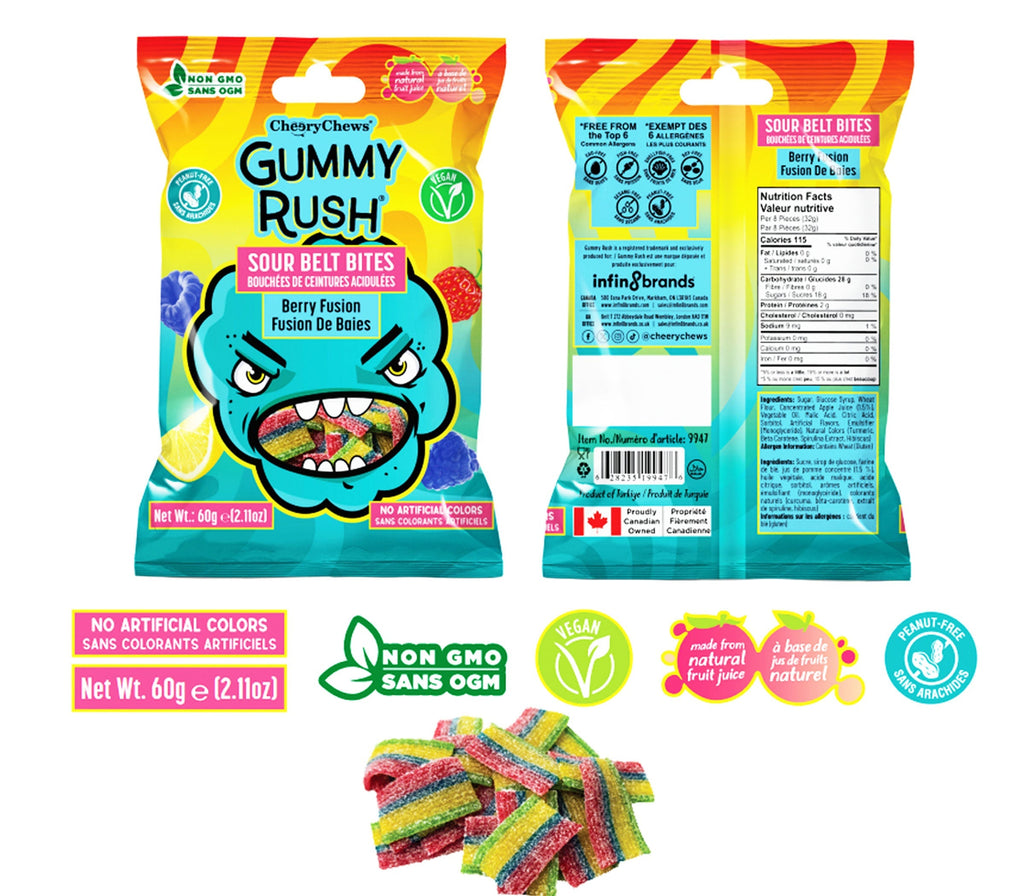 Sour Belt Bites Berry Fusion GUMMY RUSH