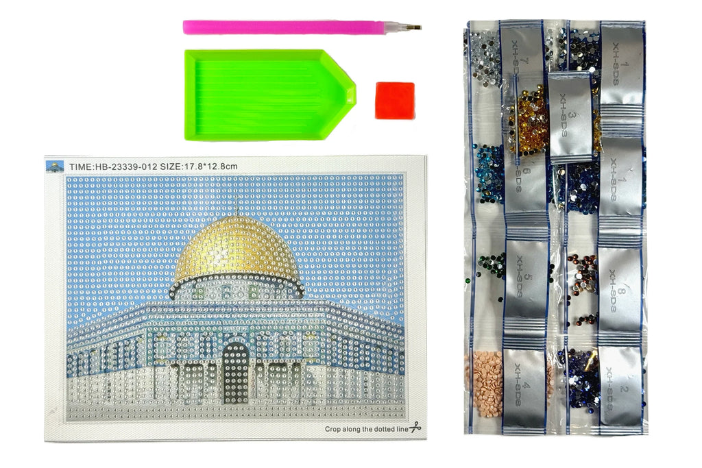 Dome of the Rock Canvas- Diamond Art Kit Kandeely