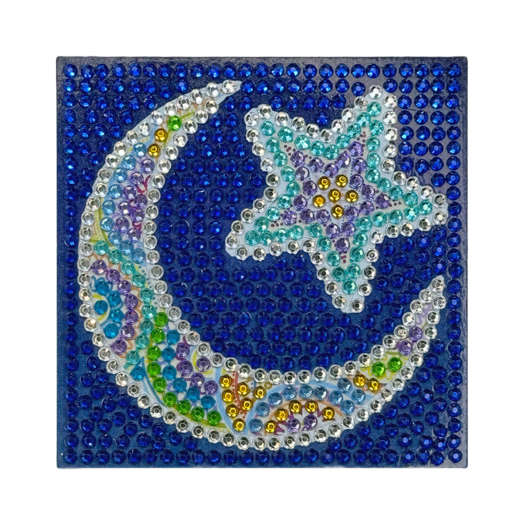 Moon & Star Acrylic Magnet - Diamond Art Kit Kandeely