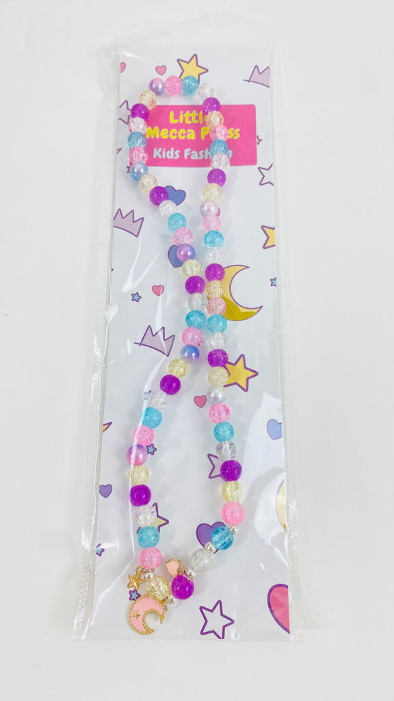 Glitter Moon and Star Necklace for Girls LITTLE MECCA PRESS