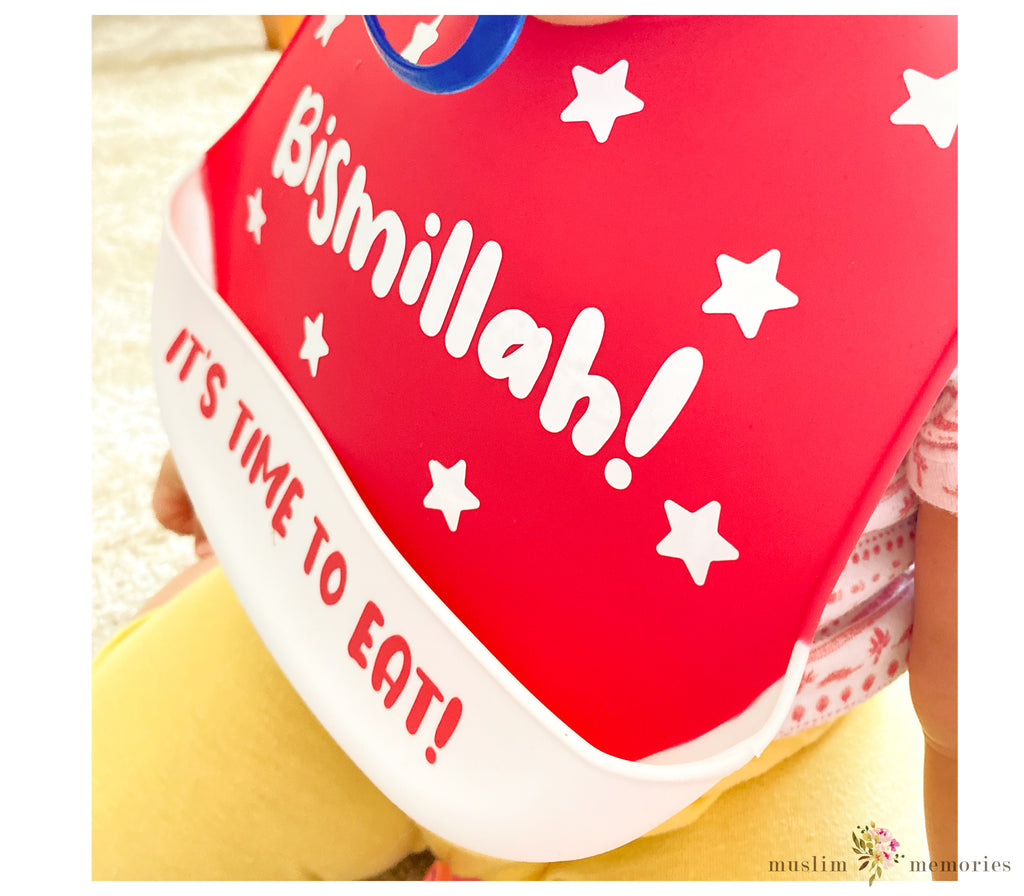 Bismillah Reusable Silicone Baby Bib Muslim Memories