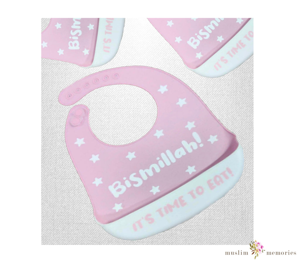 Bismillah Reusable Silicone Baby Bib Muslim Memories