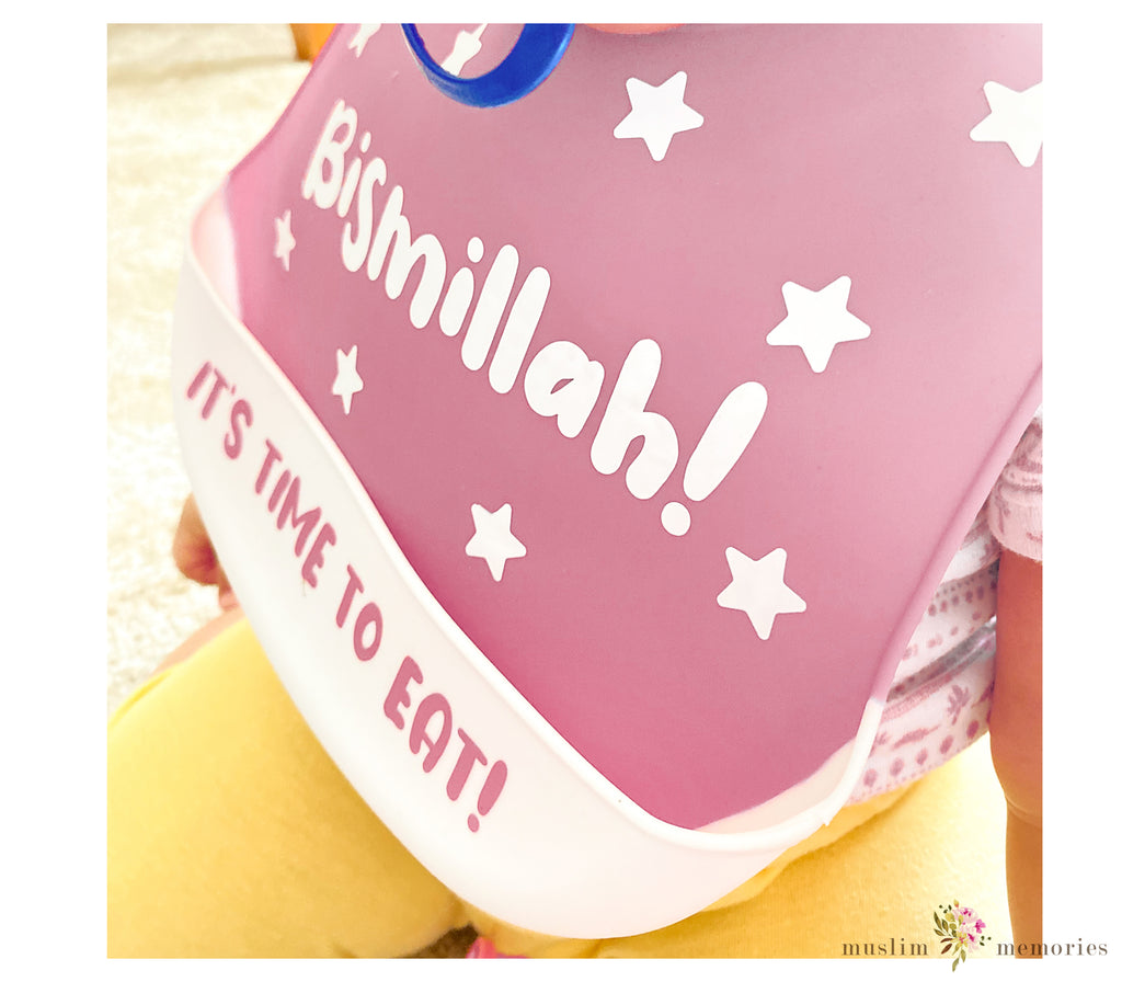 Bismillah Reusable Silicone Baby Bib Muslim Memories