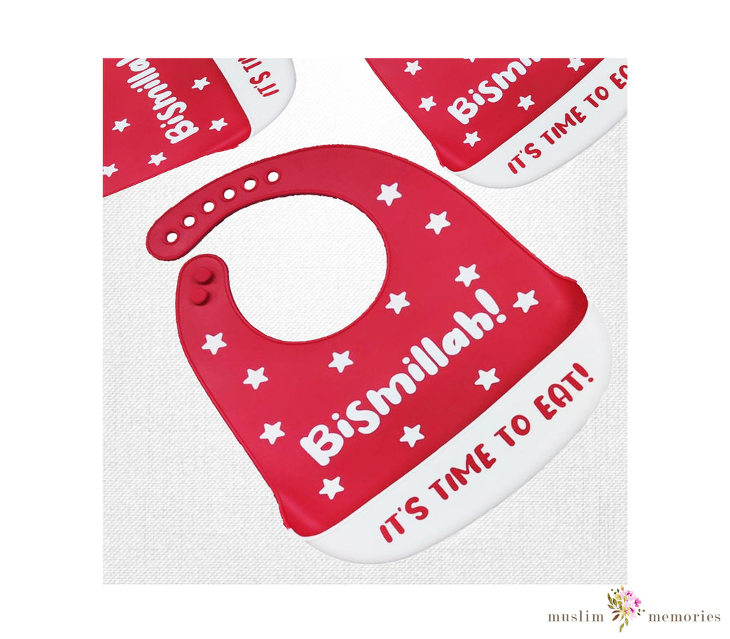 Bismillah Reusable Silicone Baby Bib Muslim Memories