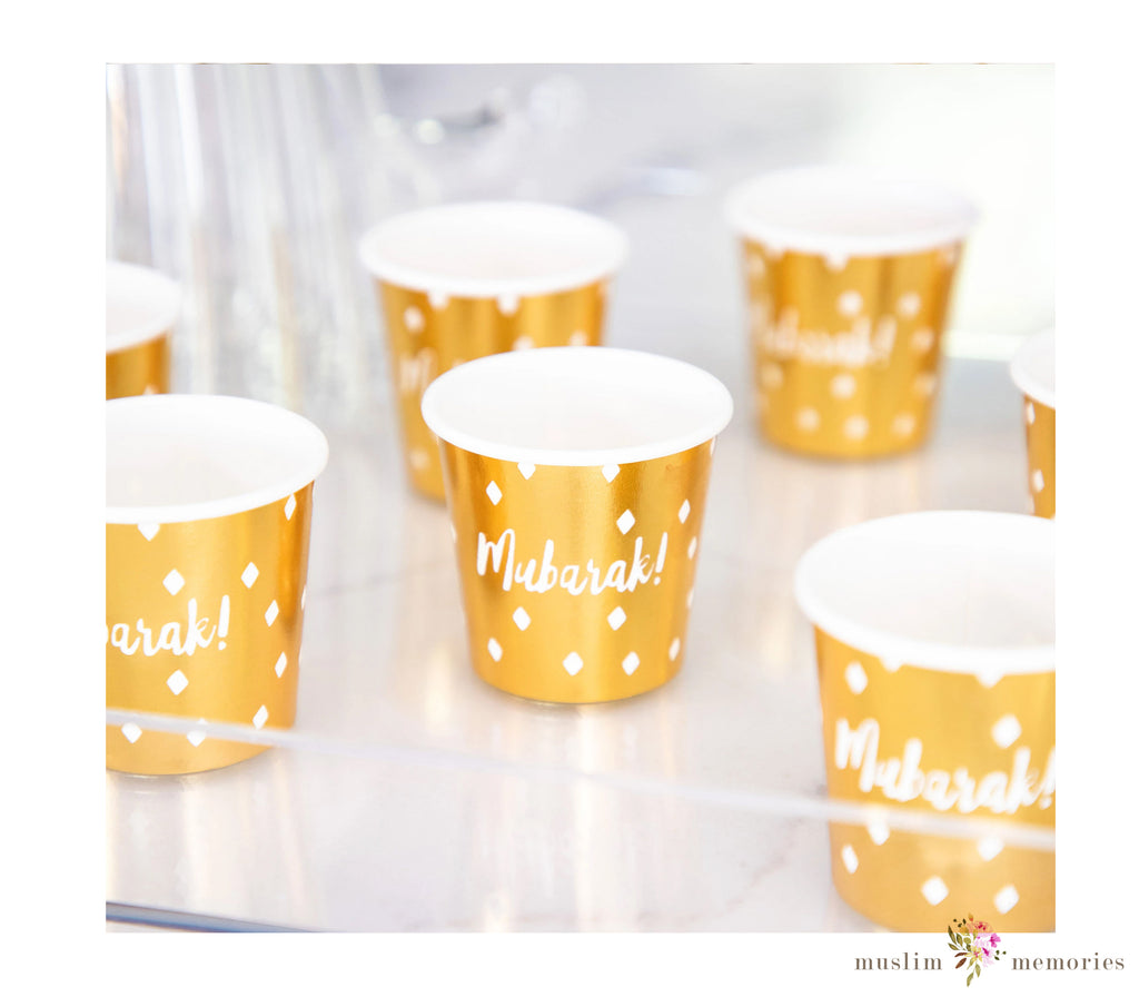 Set of 100 Mubarak! Mini Paper Cups (Set of 100) Amasi Decor