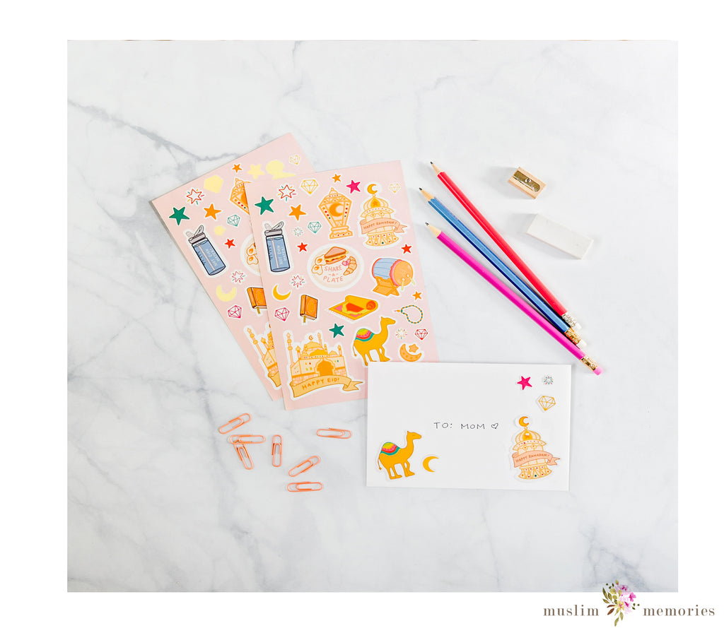 Happy Ramadan & Eid Holiday Sticker Sheet (Set of Two) Amasi Decor