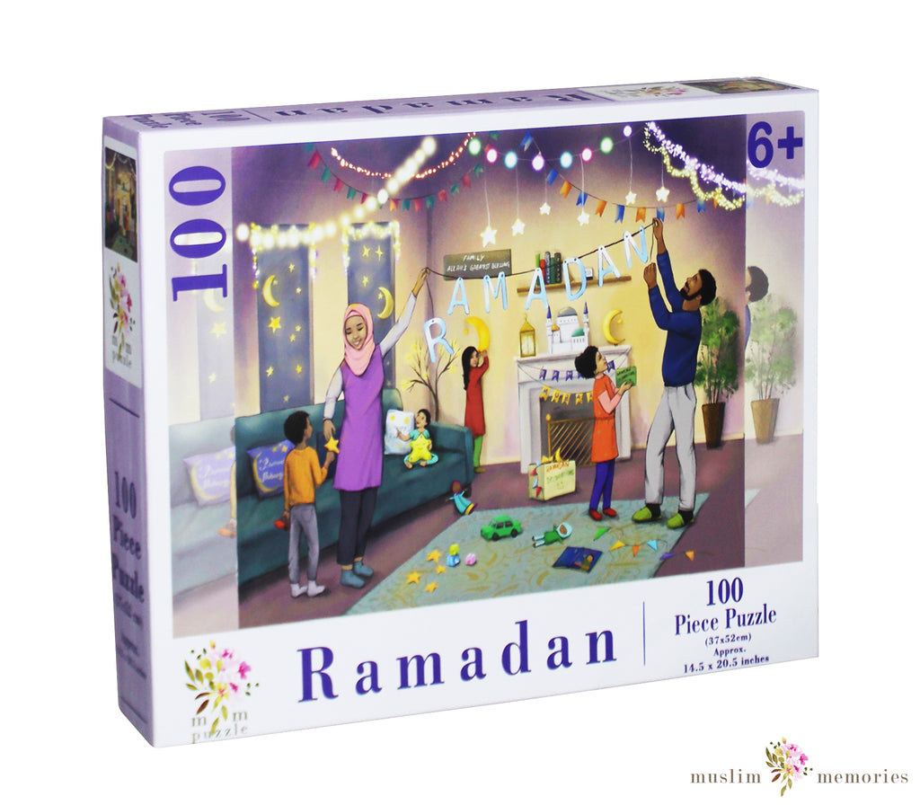 Ramadan Mubarak Islamic Children's Puzzle 100 Piece Set Muslim Memories