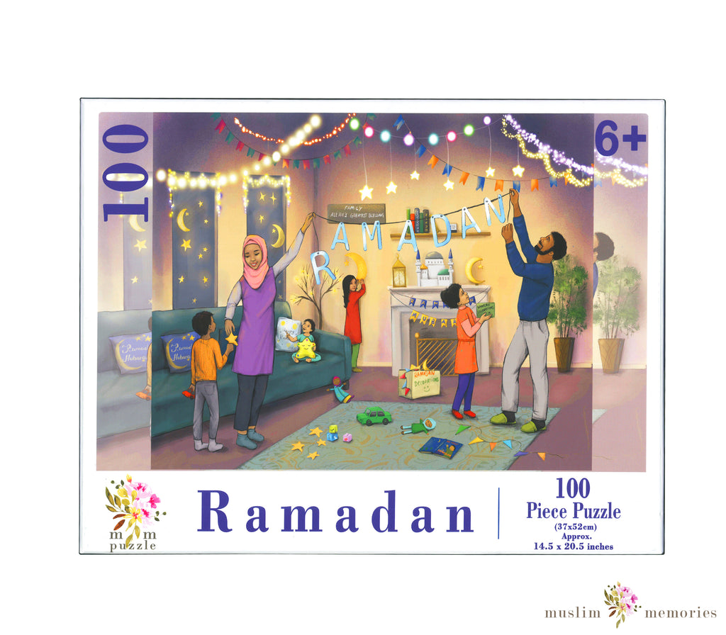 Ramadan Mubarak Islamic Children's Puzzle 100 Piece Set Muslim Memories