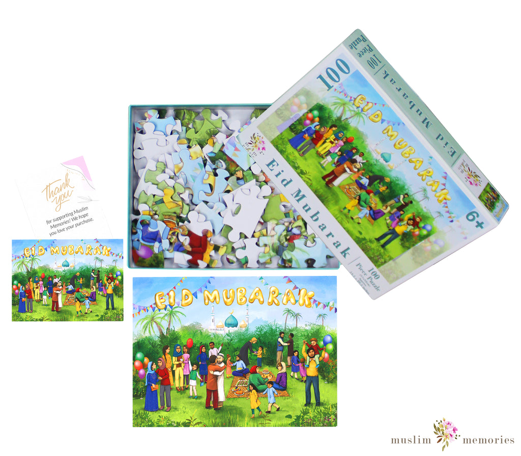 Ramadan and Eid Gift 100 Piece Puzzle For Children Muslim Memories