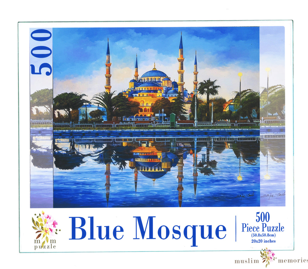 Islamic Puzzle of The Blue Mosque A 500 Piece Set Muslim Memories