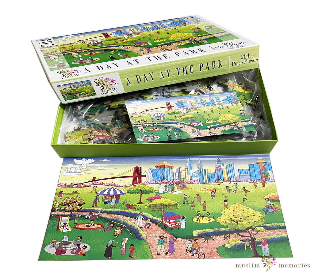 Islamic Puzzle A Perfect Day in The Park 204 Piece Set Muslim Memories