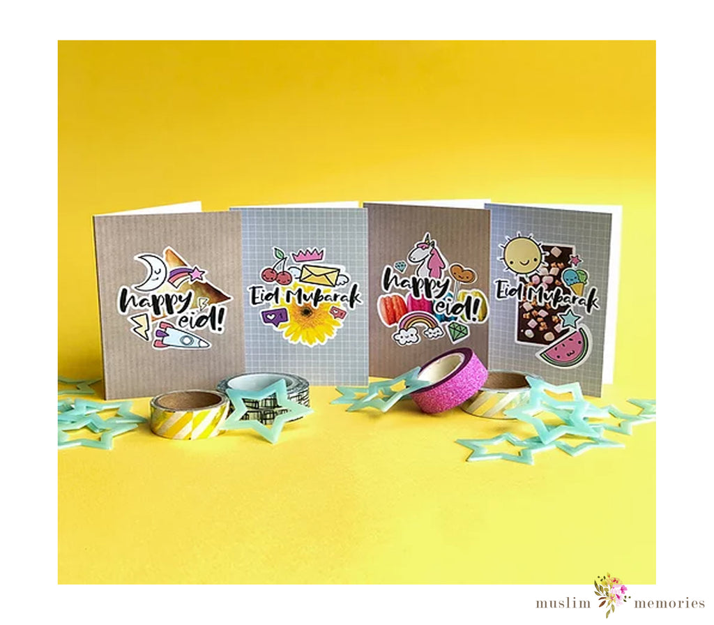 8 Doodle Bug Eid Cards Multipack Muslim Memories