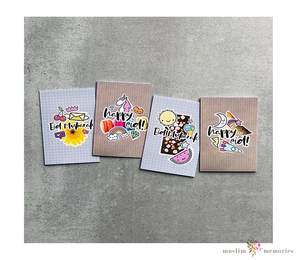 8 Doodle Bug Eid Cards Multipack Muslim Memories